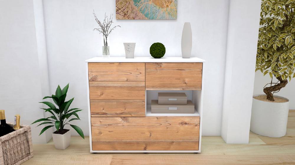 Stil Zeit Möbel Sideboard Coco, Pinie (92x79x35cm) Speichern exportieren