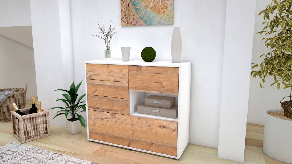 Stil Zeit Möbel Sideboard Coco, Pinie (92x79x35cm) Speichern exportieren