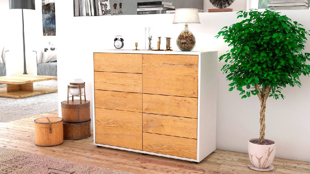 Stil Zeit Möbel Sideboard Circe, Eiche (92x79x35cm) Black Friday Preise