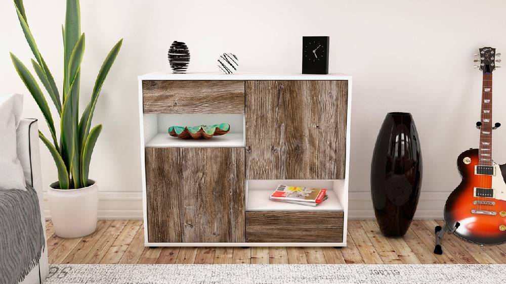 Stil Zeit Möbel Sideboard Carmelina, Treibholz (92x79x35cm) Im Verkauf