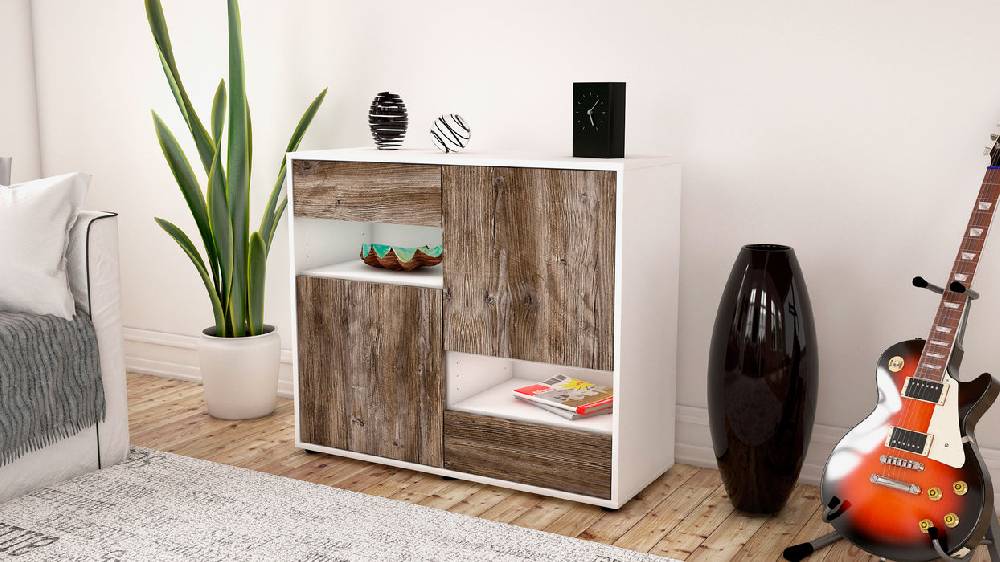 Stil Zeit Möbel Sideboard Carmelina, Treibholz (92x79x35cm) Im Verkauf