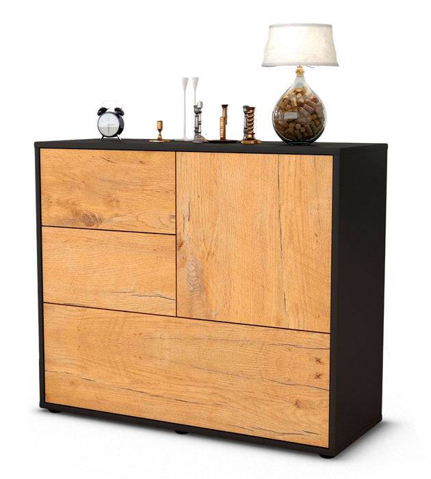 Stil Zeit Möbel Sideboard Deanna, Eiche (92x79x35cm)