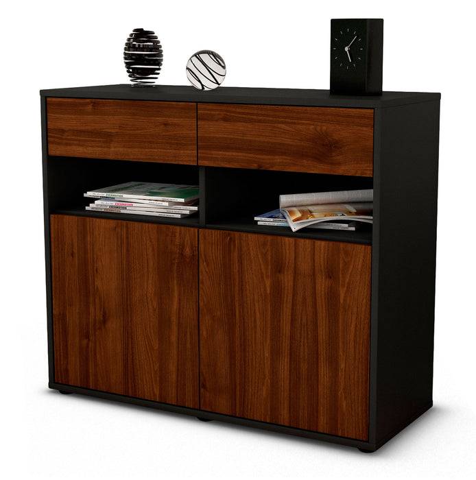 Stil Zeit Möbel Sideboard Bruna, Walnuss (92x79x35cm)