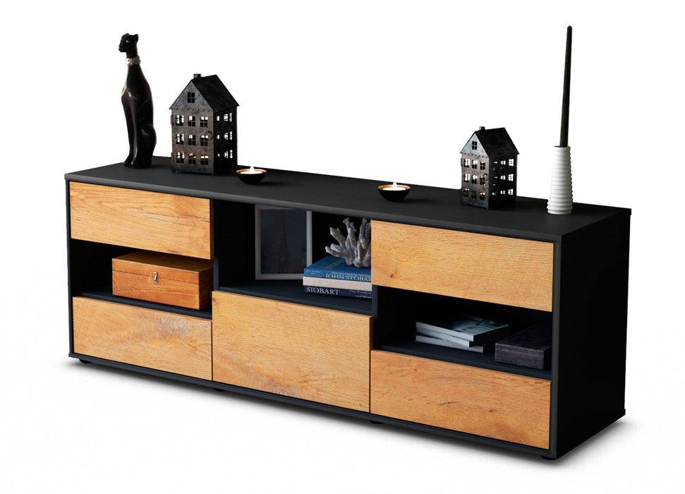 Stil Zeit Möbel Lowboard Annunziata, Eiche (136x49x35cm)