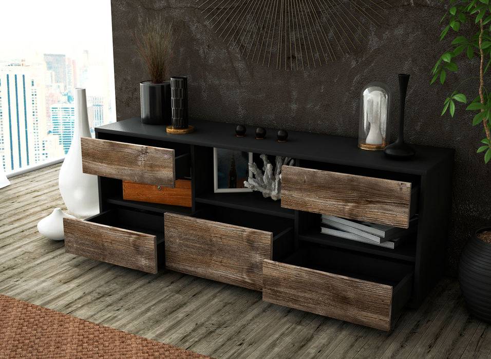 Stil Zeit Möbel Lowboard Annunziata, Eiche (136x49x35cm) Angebote