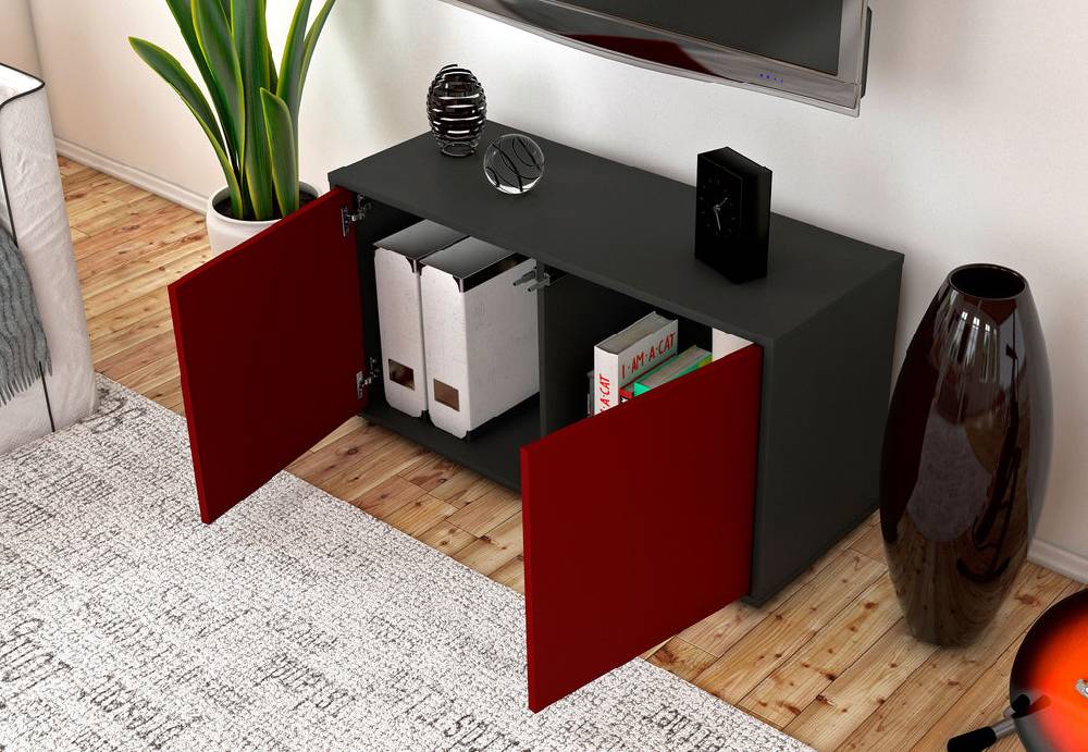 Stil Zeit Möbel Lowboard Ada, Lila (92x49x35cm) im Angebot