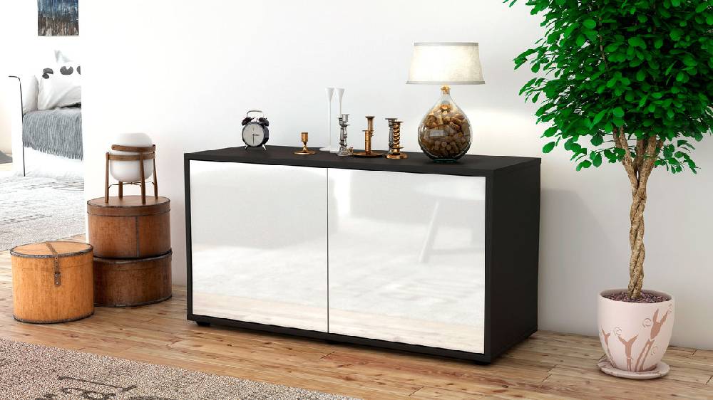 Stil Zeit Möbel Lowboard Ada, Weiß (92x49x35cm) Schlussverkauf