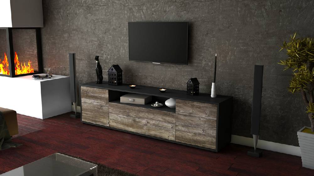 Stil Zeit Möbel Lowboard Bernadetta, Treibholz (180x49x35cm) Limitierter Zeitrabatt