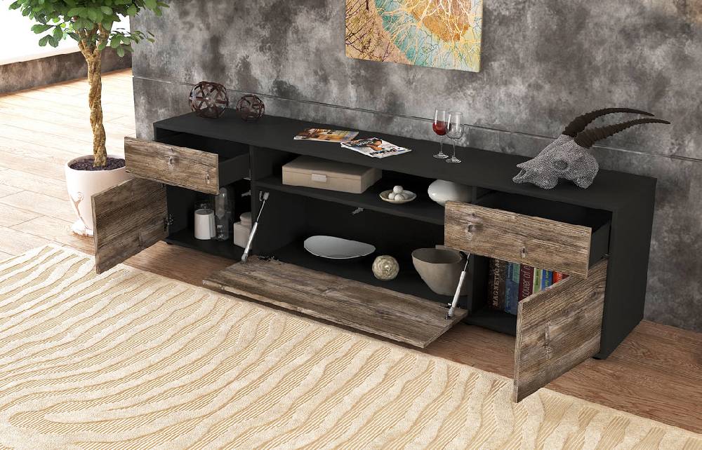 Stil Zeit Möbel Lowboard Bernadetta, Treibholz (180x49x35cm) Limitierter Zeitrabatt