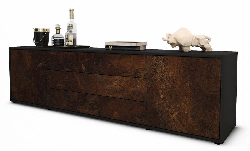 Stil Zeit Möbel Lowboard Ariella, Rost (180x49x35cm)
