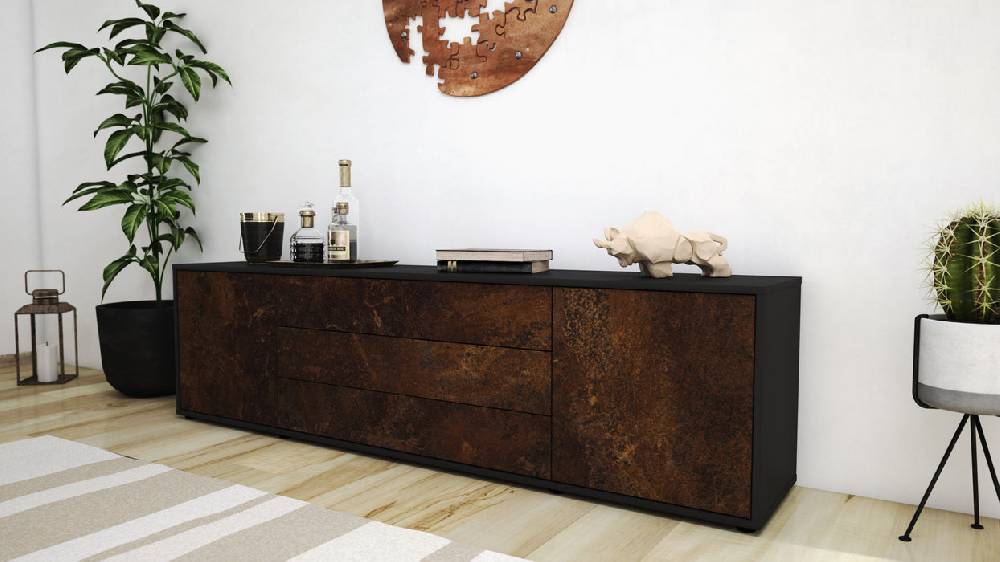 Stil Zeit Möbel Lowboard Ariella, Rost (180x49x35cm) Online Shopping