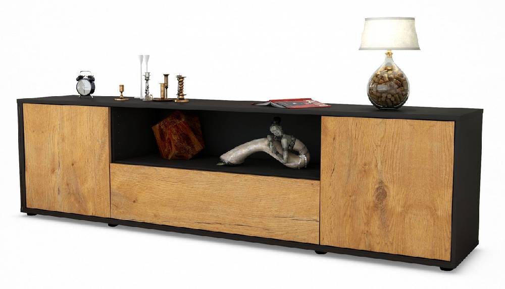 Stil Zeit Möbel Lowboard Arbnora, Eiche (180x49x35cm)