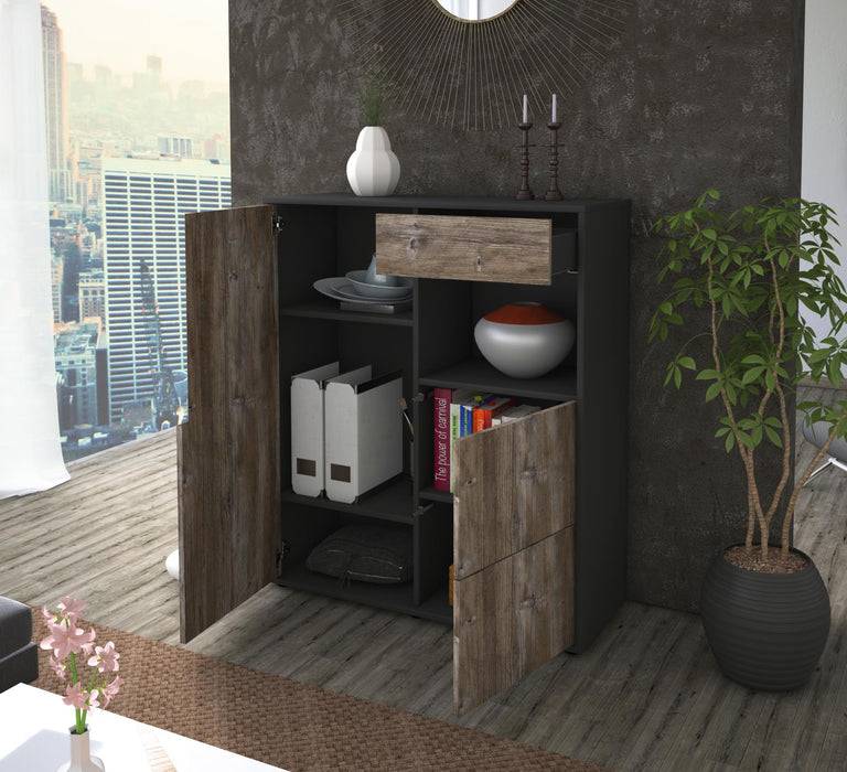 Stil Zeit Möbel Highboard Lucia ,Treibholz (92x108x35cm) Neuheiten