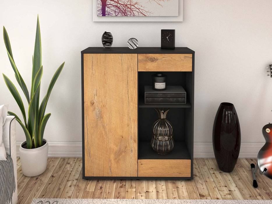 Stil Zeit Möbel Highboard Louisa ,Eiche (92x108x35cm) Saisonale Angebote