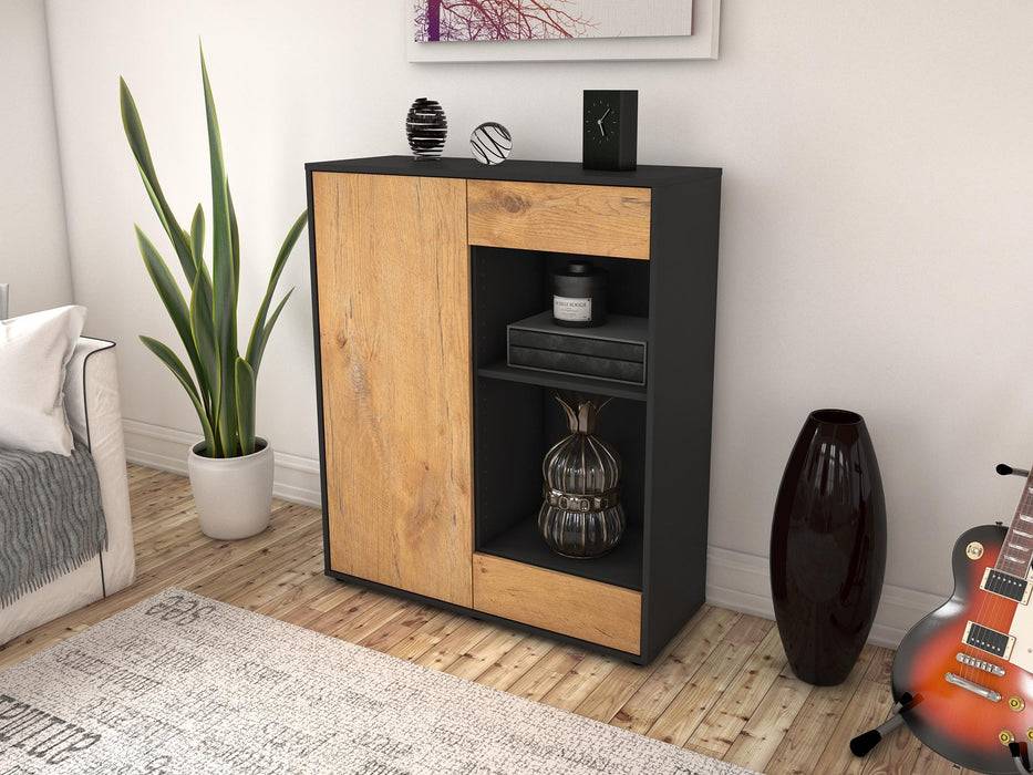 Stil Zeit Möbel Highboard Louisa ,Eiche (92x108x35cm) Saisonale Angebote