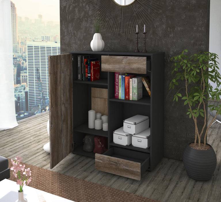Stil Zeit Möbel Highboard Louisa ,Eiche (92x108x35cm) Saisonale Angebote