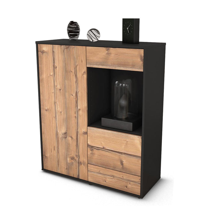 Stil Zeit Möbel Highboard Lorella ,Pinie (92x108x35cm)