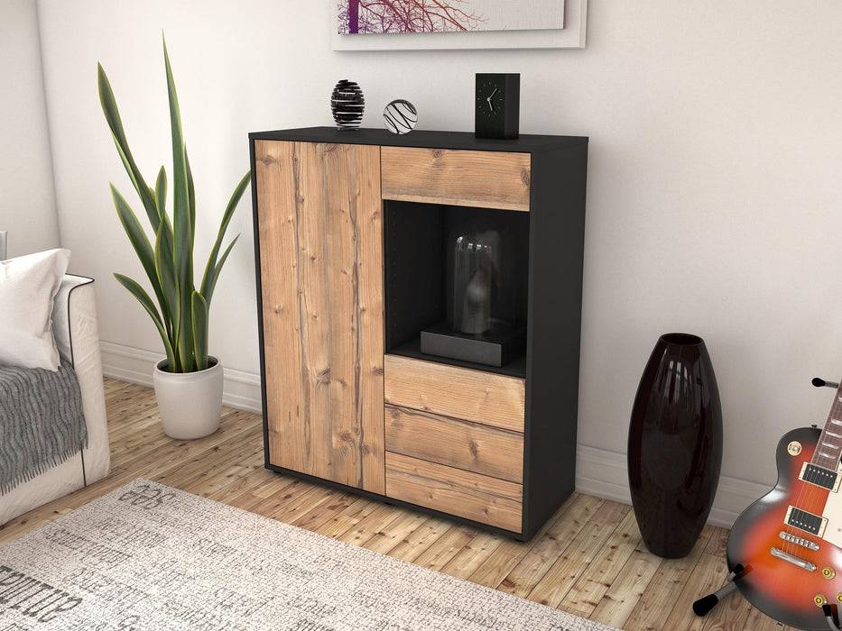 Stil Zeit Möbel Highboard Lorella ,Pinie (92x108x35cm) Kauf eins, bekomm eins gratis