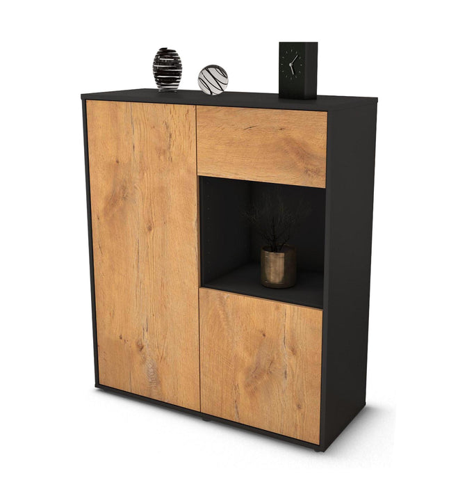 Stil Zeit Möbel Highboard Lisa ,Eiche (92x108x35cm)