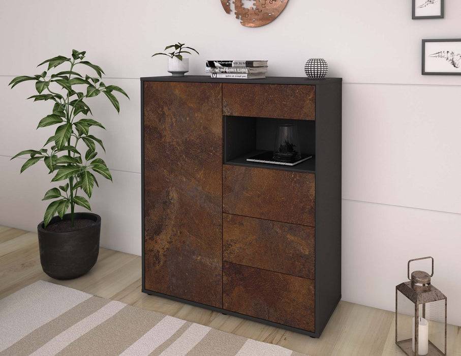 Stil Zeit Möbel Highboard Lavinia ,Rost (92x108x35cm) VIP-Rabatte