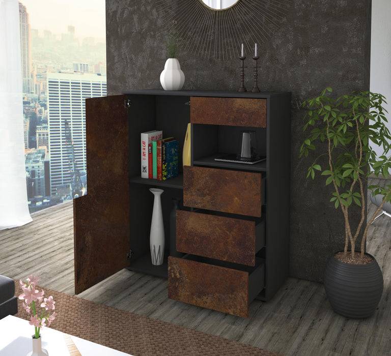 Stil Zeit Möbel Highboard Lavinia ,Rost (92x108x35cm) VIP-Rabatte