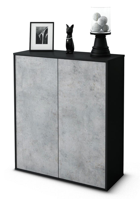 Stil Zeit Möbel Highboard Gioia ,Beton (92x108x35cm)