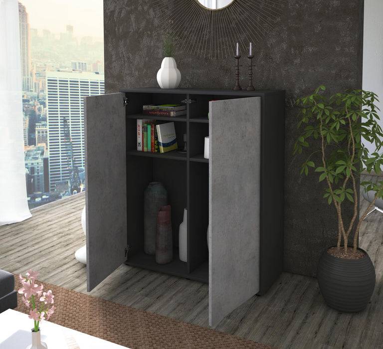 Stil Zeit Möbel Highboard Gioia ,Beton (92x108x35cm) Begrenzte Freigabe