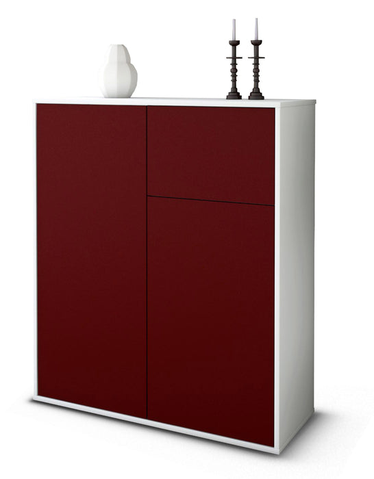 Stil Zeit Möbel Highboard Loana ,Bordeaux (92x108x35cm)