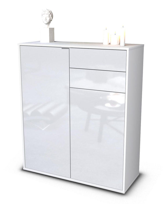 Stil Zeit Möbel Highboard Lisann ,Weiß (92x108x35cm)