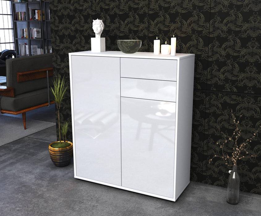 Stil Zeit Möbel Highboard Lisann ,Weiß (92x108x35cm) Neueste Stile