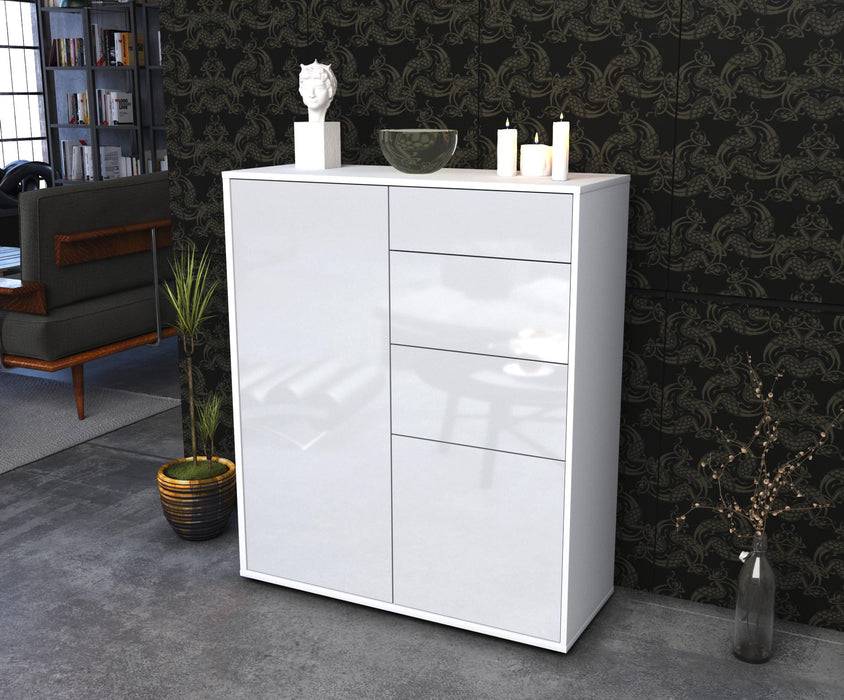 Stil Zeit Möbel Highboard Linda ,Weiß (92x108x35cm) Letzte 2 Tage
