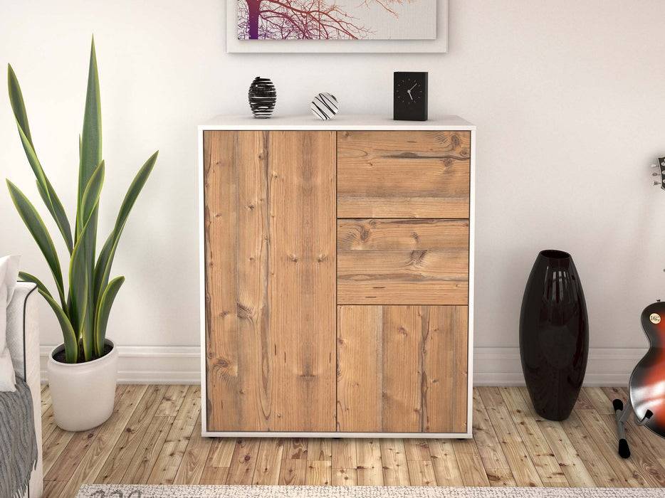 Stil Zeit Möbel Highboard Letizia ,Pinie (92x108x35cm) Letzter Tag