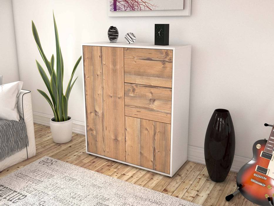 Stil Zeit Möbel Highboard Letizia ,Pinie (92x108x35cm) Letzter Tag