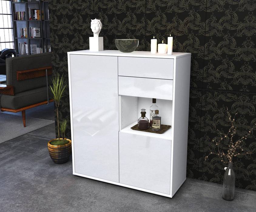 Stil Zeit Möbel Highboard Leona ,Weiß (92x108x35cm) Zeitbegrenzte Promotion