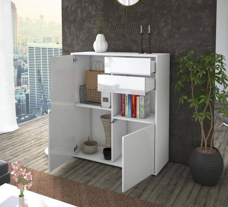 Stil Zeit Möbel Highboard Leona ,Weiß (92x108x35cm) Zeitbegrenzte Promotion
