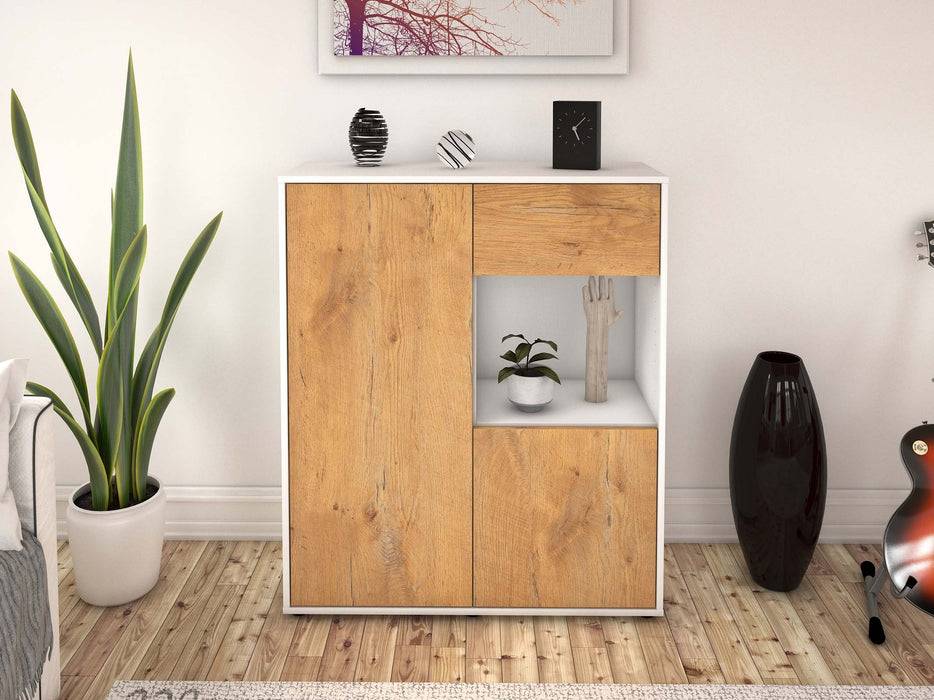 Stil Zeit Möbel Highboard Larina ,Eiche (92x108x35cm) Bis zu 60% Rabatt