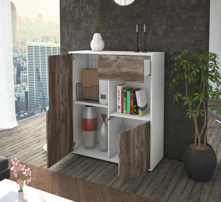 Stil Zeit Möbel Highboard Larina ,Eiche (92x108x35cm) Bis zu 60% Rabatt