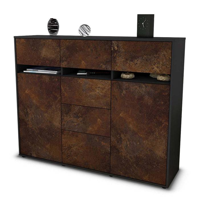 Stil Zeit Möbel Highboard Viviana ,Rost (136x108x35cm)