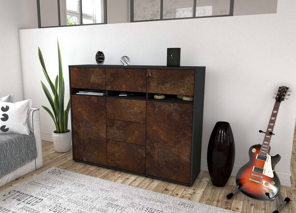 Stil Zeit Möbel Highboard Viviana ,Rost (136x108x35cm) Nur für heute