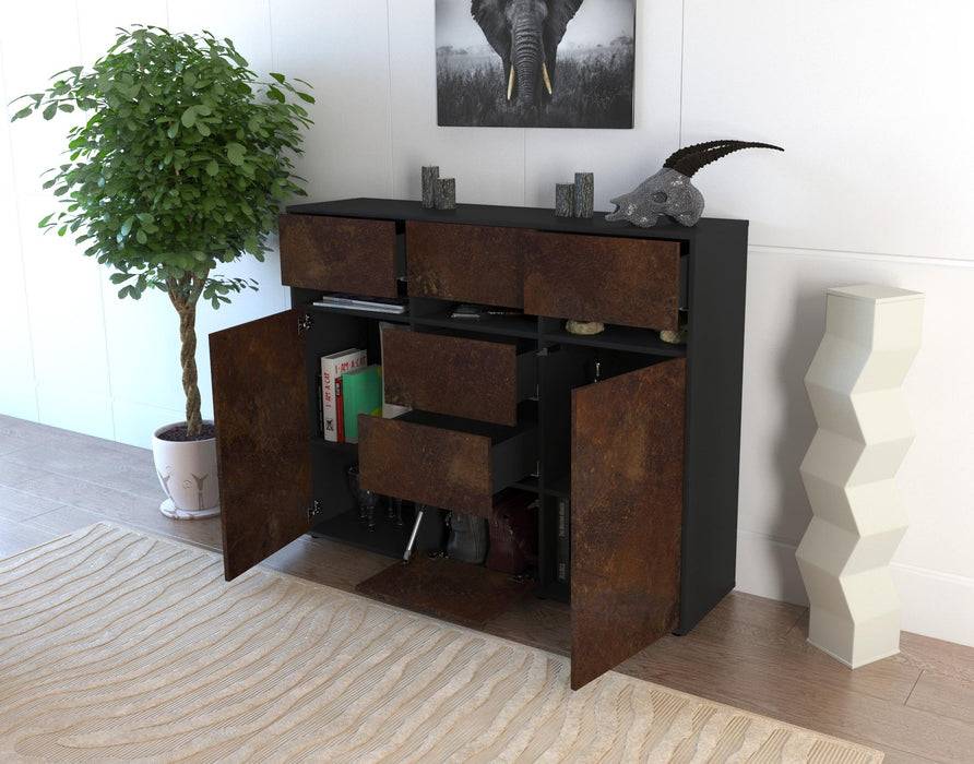 Stil Zeit Möbel Highboard Viviana ,Rost (136x108x35cm) Nur für heute