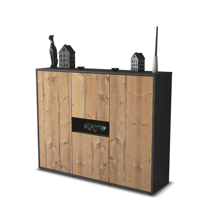 Stil Zeit Möbel Highboard Maila ,Pinie (136x108x35cm)