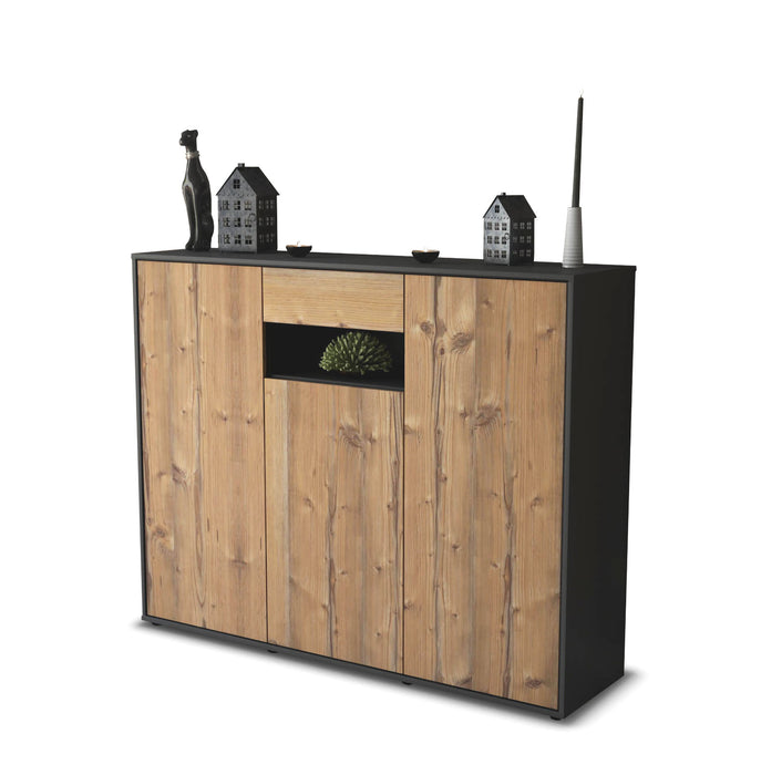 Stil Zeit Möbel Highboard Madalena ,Pinie (136x108x35cm)