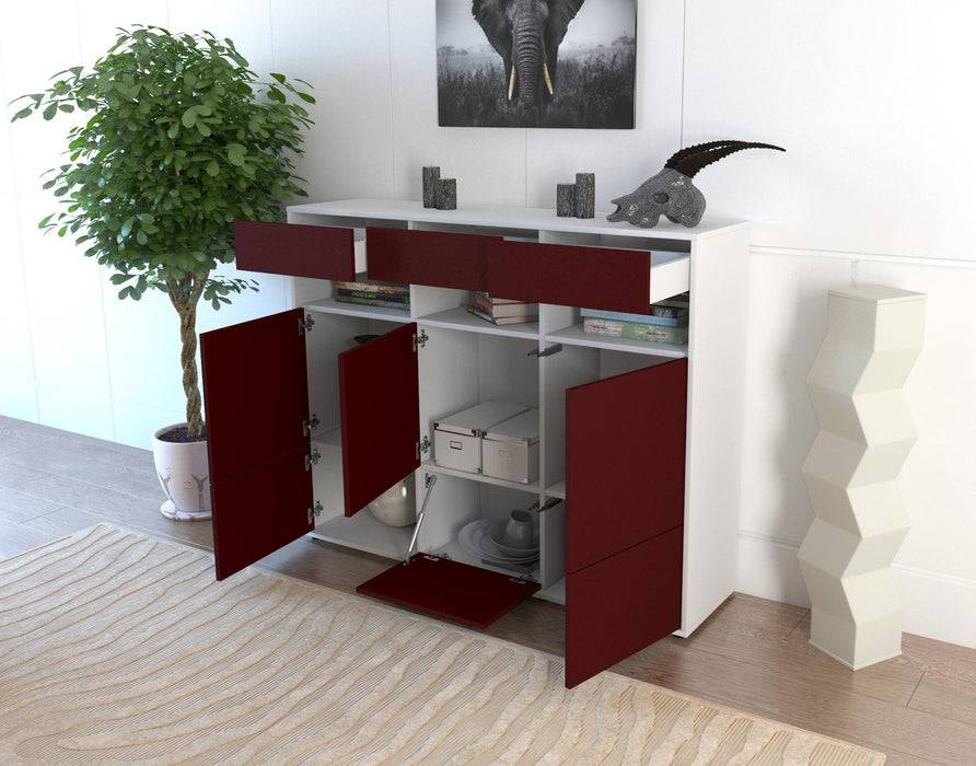 Stil Zeit Möbel Highboard Tosca ,Türkis (136x108x35cm) Verkauf