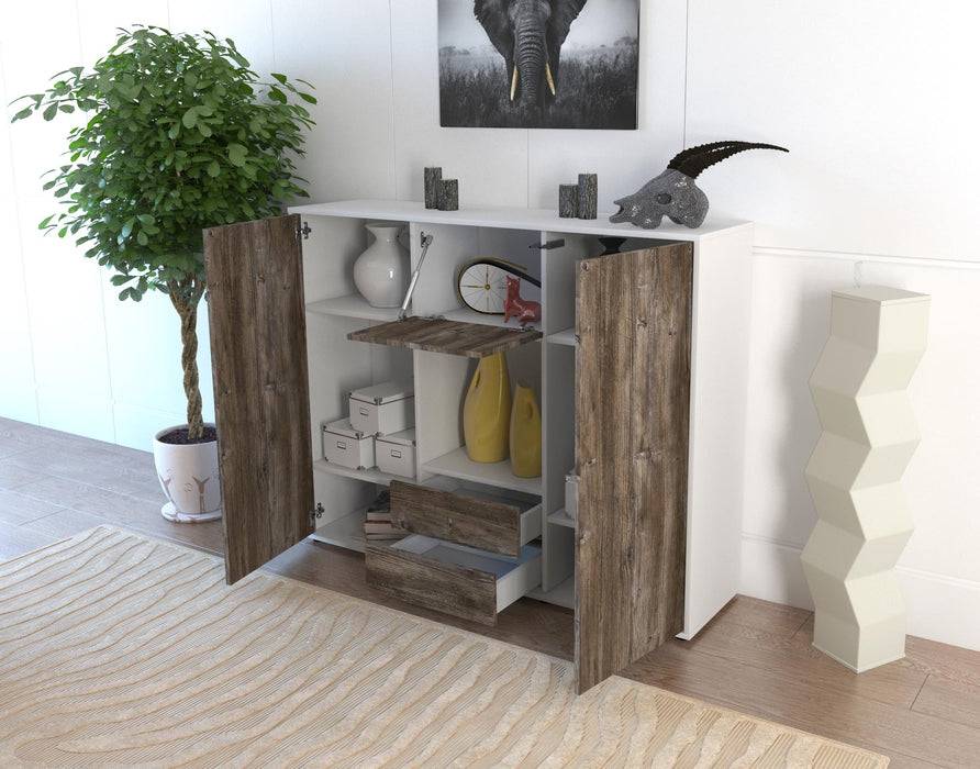 Stil Zeit Möbel Highboard Rella ,Eiche (136x108x35cm) im Angebot