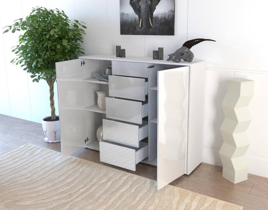 Stil Zeit Möbel Highboard Nina ,Grün (136x108x35cm) Schlussverkauf