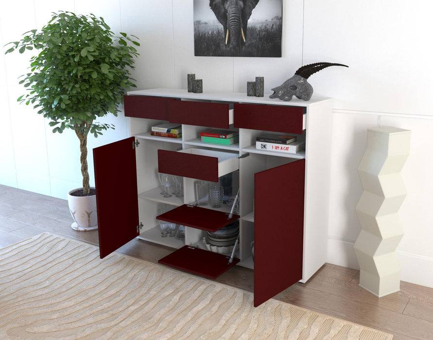 Stil Zeit Möbel Highboard Ylenia ,Lila (136x108x35cm) Günstiger Verkauf
