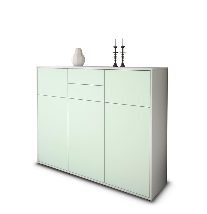 Stil Zeit Möbel Highboard Matea ,Mint (136x108x35cm)