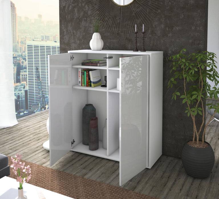 Stil Zeit Möbel Highboard Gioia ,Schwarz (92x108x35cm) Kostenloser Versand