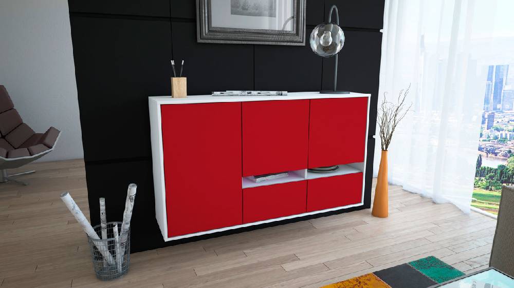 Stil Zeit Möbel Sideboard Lancaster, Bordeaux, hängend (136x79x35cm) Limitierter Zeitrabatt