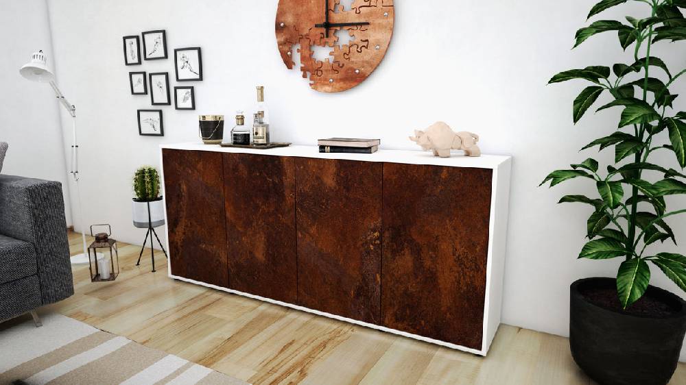 Stil Zeit Möbel Sideboard Elana, Rost (180x79x35cm) Rabatt
